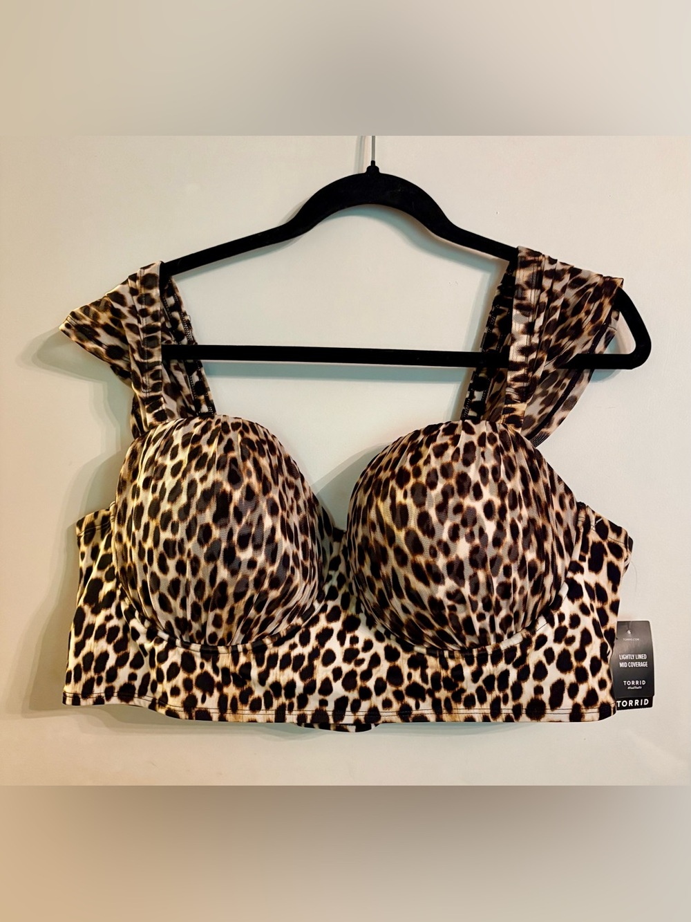 Torrid Leopard Print Padded Bustier Crop Top nwt